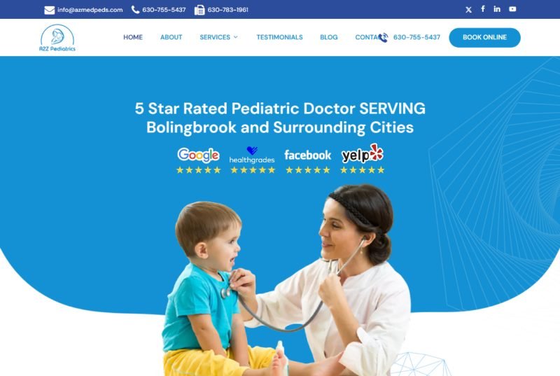 A2Z Pediatrics – Pediatric Healthcare Website