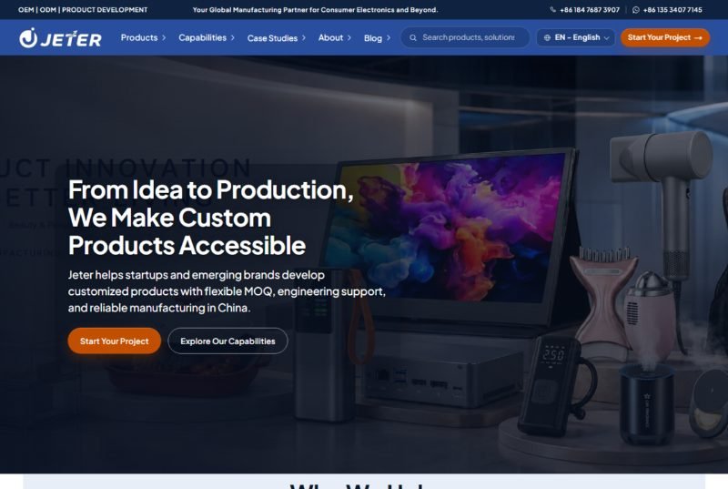 Jeter Brand – OEM / ODM Business Website by CloudOryx